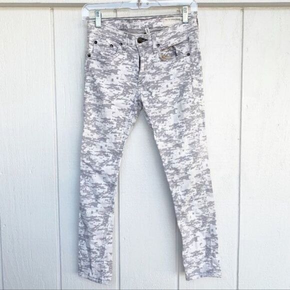 Rag & Bone Gray Camo Skinny Jeans 28 - Picture 2 of 5